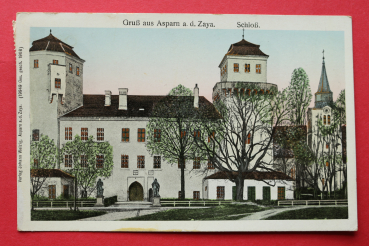 AK Gruss aus Asparn a d Zaya / 1910-1925 / Schloss / Niederösterreich